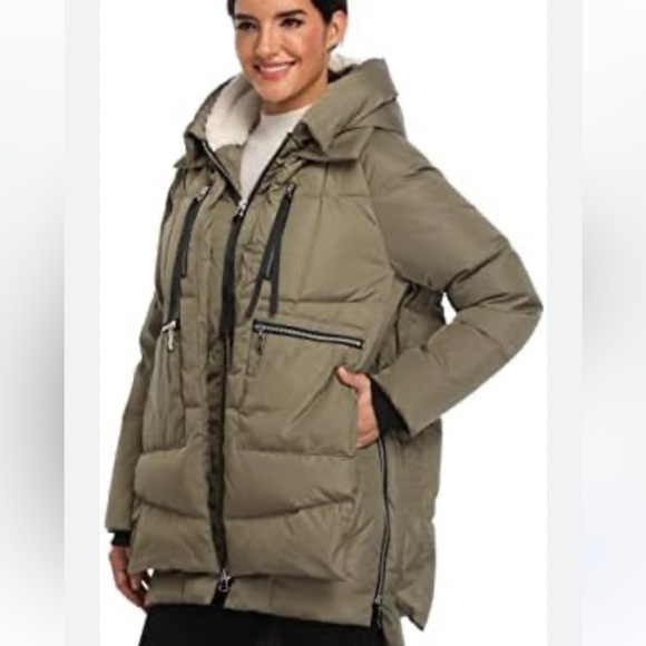 Orolay Women's Thickened Down Hooded Jacket Parka Coat Green Warm Winter Size XL - Picture 1 of 12